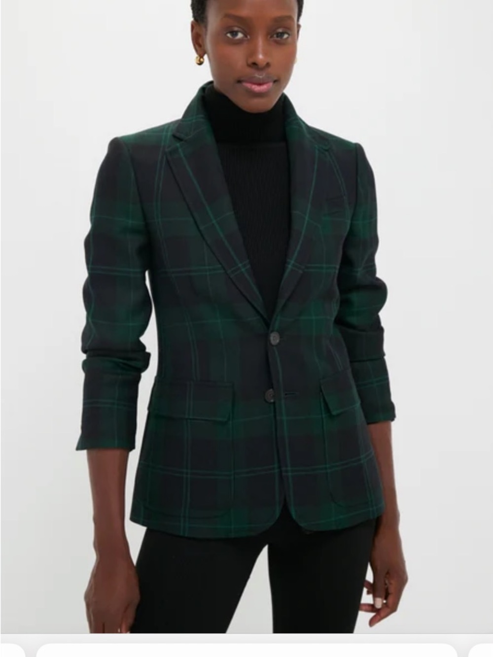 NWT Polo Ralph Lauren Single Breasted Plaid Wool Blazer Size 0